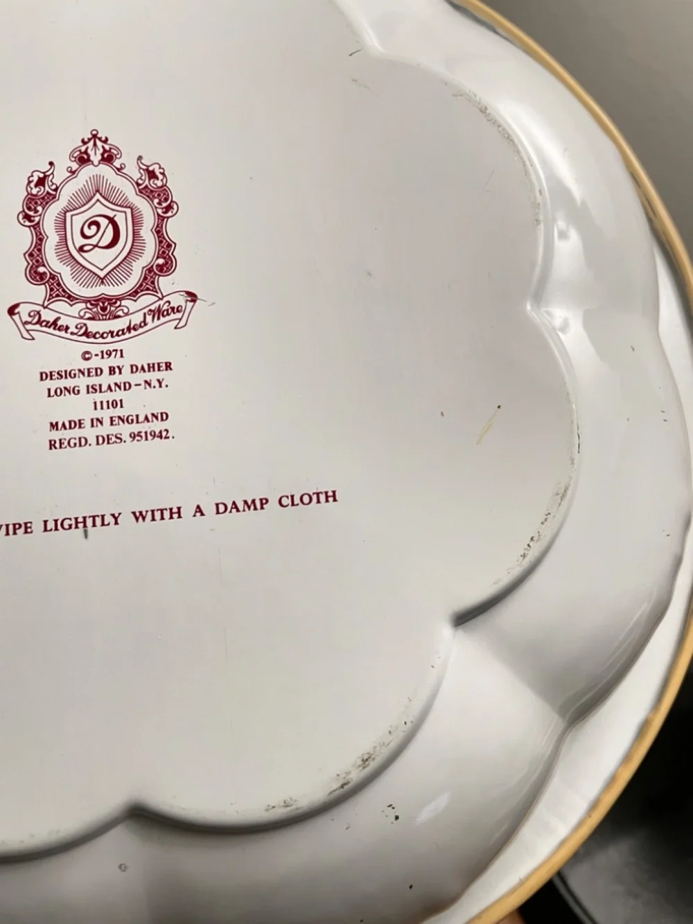 Vintage 1971 Daher Decorated Ware Tin Bowl - 10